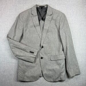 Banana Republic Slim Fit Grey Linen Cotton Blazer Sport Coat Mens 44L Classic